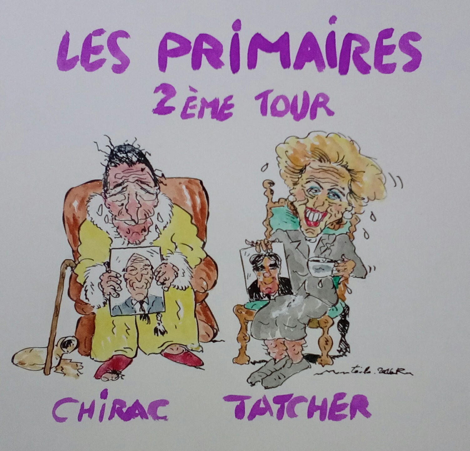 scond tour des primaires de la droite qui vote FILLON qui vote JUPPE entre TATCHER et CHIRAC