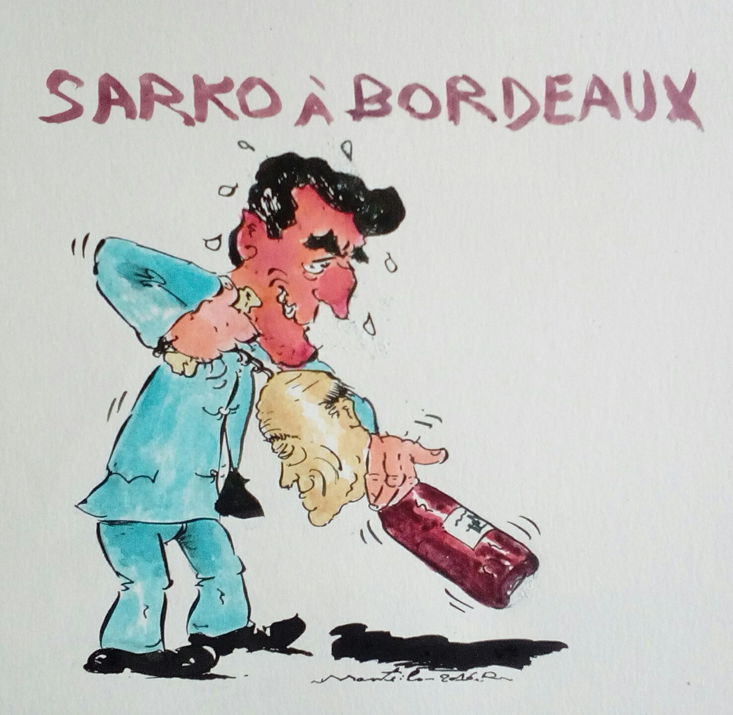 Hop un petit coup de bordeaux et SARKOZY repart